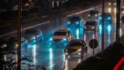 استمرار هطول أمطار رعدية غزيرة...