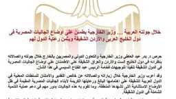 وزير الخارجية يطمئن على أوضاع...