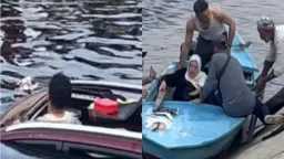 شاب ينقذ سيدتين من الغرق...