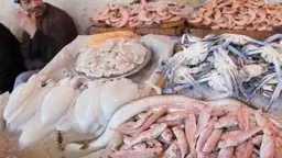 بورصة المأكولات البحرية في شم...